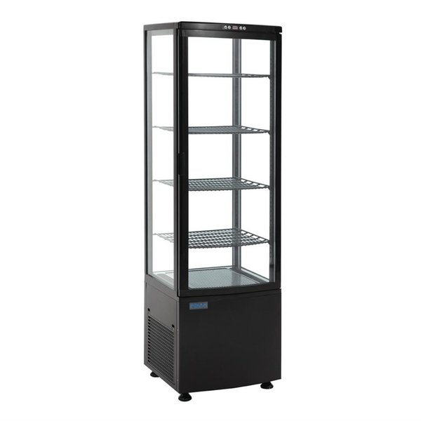 Gebaksvitrine | 235L | Zwart | +2°C/+12°C | 5 Schappen | 515x485x1690(h)mm