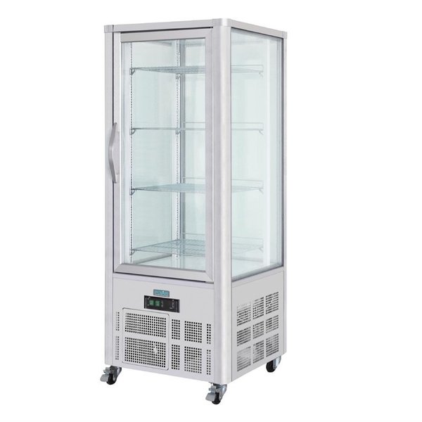 Gebaksvitrine | 400L | Grijs | +2°C/+10°C | 5 Schappen | 706x706x1800(h)mm