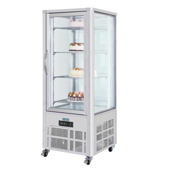 Gebaksvitrine | 400L | Grijs | +2°C/+10°C | 5 Schappen | 706x706x1800(h)mm