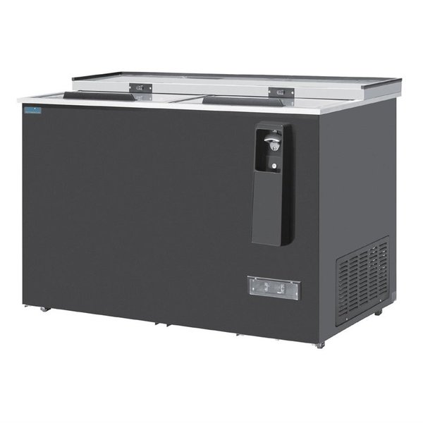 Koelkist met Werkblad | Zwart | 417L | Flesopener + Opvangbak | +2°C/+8°C (Statisch + Ventilator) | 2 Schuifdeksels (Dicht) | 1255x687x888(h)mm
