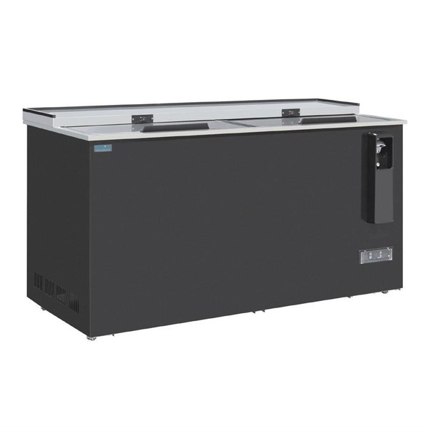 Koelkist met Werkblad | Zwart | 577L | Flesopener + Opvangbak | +2°C/+8°C (Statisch + Ventilator) | 2 Schuifdeksels (Dicht) | 1634x687x888(h)mm