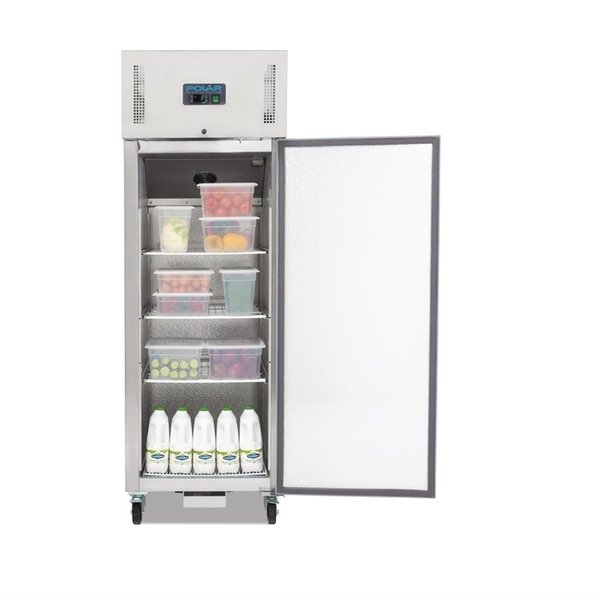 Koelkast | 600L (2/1 GN) | RVS | -2°C/+5°C | Statisch + Ventilator | Wielen (Geremd) | 680x815x2000(h)mm