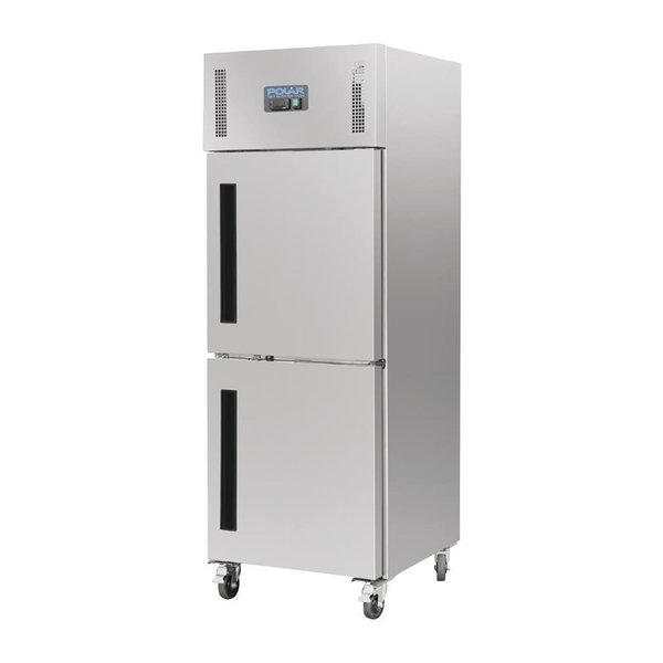 Koelkast | 600L (2/1 GN) | RVS | -2°C/+5°C | Geventileerd | Dubbele Deur (Verticaal) | Wielen (Geremd) | 680x800x2010(h)mm