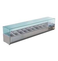 Polar Opzetkoelvitrine | 9x 1/3 GN | +2°C/+8°C | 2000x395x435(h)mm 