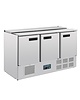 Polar G-serie RVS gekoelde saladette 3-deurs | 368L | 1/1 GN | 230V | 1370x700x885(h)mm 