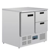 Polar G-serie RVS koelwerkbank 1 deur en 2 laden | 240L | 1/1GN | 230V | 900x700x880(h)mm Polar G-serie RVS koelwerkbank 1 deur en 2 laden | 240L | 1/1GN | 230V | 900x700x880(h)mm