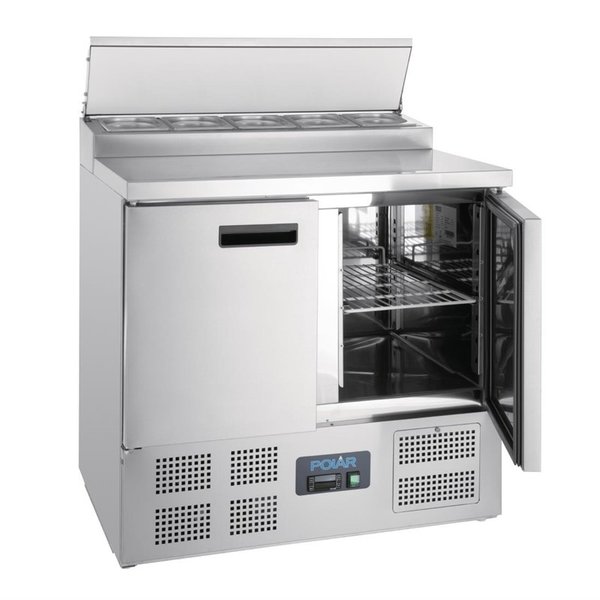 G-serie RVS gekoelde saladette | 254L | 5x 1/6 GN | 230V | 900x700x1010(h)mm