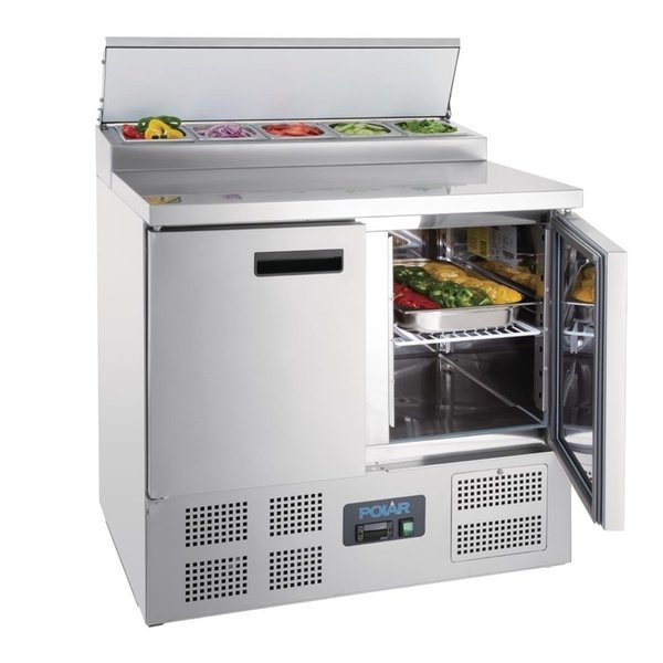 G-serie RVS gekoelde saladette | 254L | 5x 1/6 GN | 230V | 900x700x1010(h)mm
