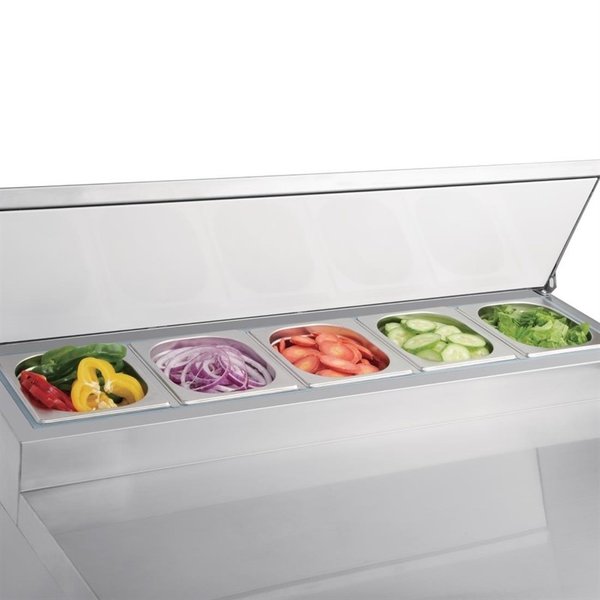 G-serie RVS gekoelde saladette | 254L | 5x 1/6 GN | 230V | 900x700x1010(h)mm