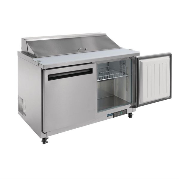 U serie RVS gekoelde saladette 2-deurs | 405L | 1/1GN | 1225x760x1097(h)mm