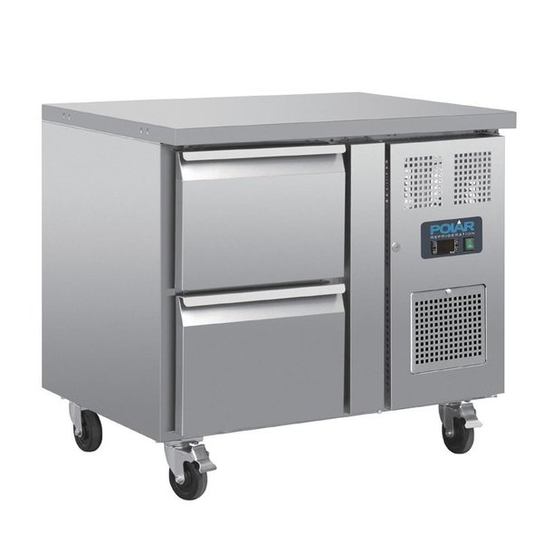 Koelwerkbank | 124L | 2 Laden (1/1 GN) | -2°C/+8°C | Geforceerd | 0.3kW | 925x700x860(h)m