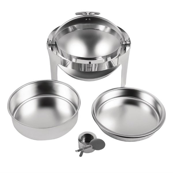 Paris ronde chafing dish rolltop | 6L | Compleet met oa. een waterpan - voedselpan | 520x480x450(h)mm