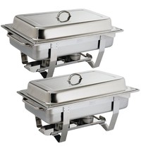 Olympia Milan chafing dish set | GN 1/1| 2 stuks | 332x590x270(h)mm Olympia Milan chafing dish set | GN 1/1| 2 stuks | 332x590x270(h)mm