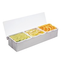 Olympia Ingrediƫntenbak RVS met 3 bakjes | 2,8L | 460152x76(h)mm Olympia Ingrediƫntenbak RVS met 3 bakjes | 2,8L | 460152x76(h)mm