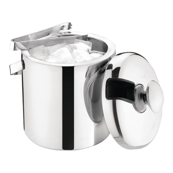 Ijsemmer met deksel en tang | 1,23L | 15(h) x 14(Ø)cm