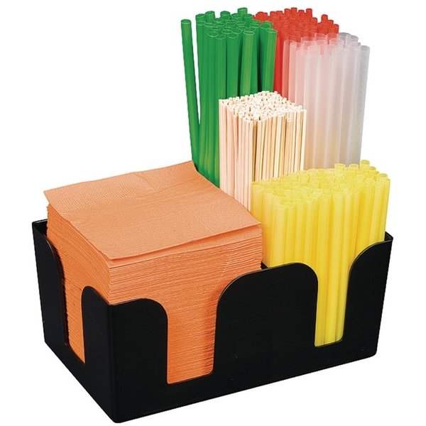 Zwarte bar caddy kunststof | 240x150x105(h)mm