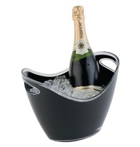 APS Acryl champagne bowl klein zwart | Geschikt voor 2 flessen | 21(h)cm