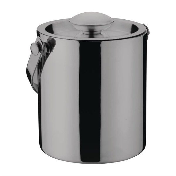 Dubbelwandige ijsemmer met deksel zwart | 1L | 15(h)x12(Ø)cm