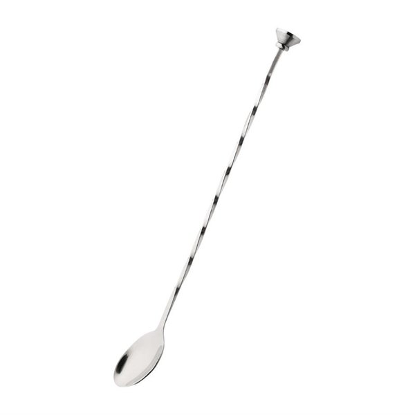 Cocktaillepel met stamper RVS | 27(h) x 3(Ø)cm