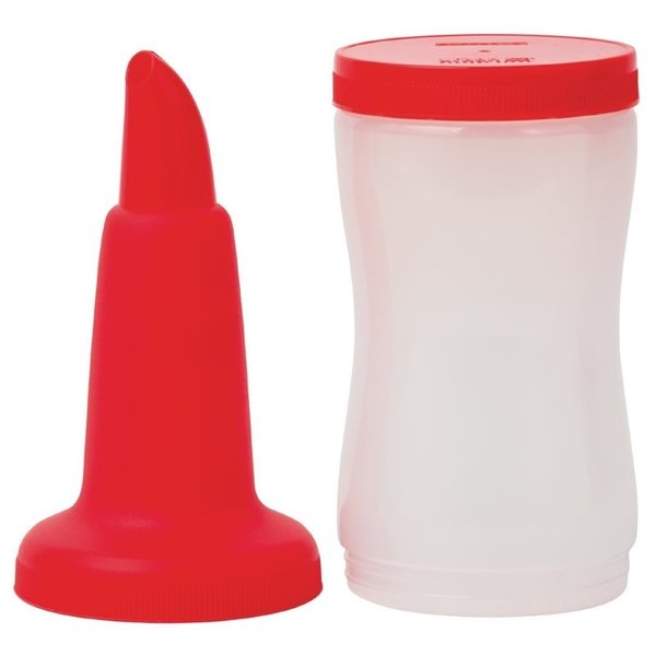 Cocktailfles kunststof rood | 1,08cl | 100x100x340(h)mm