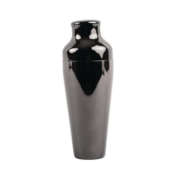 Franse cocktailshaker zwart | 55cl | 2 delig |  22,2(h) x 8,2(Ø)cm