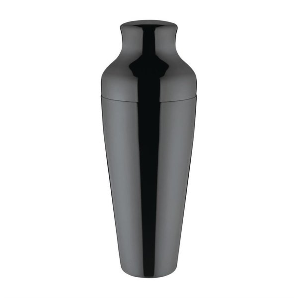 Franse cocktailshaker zwart | 55cl | 2 delig |  22,2(h) x 8,2(Ø)cm