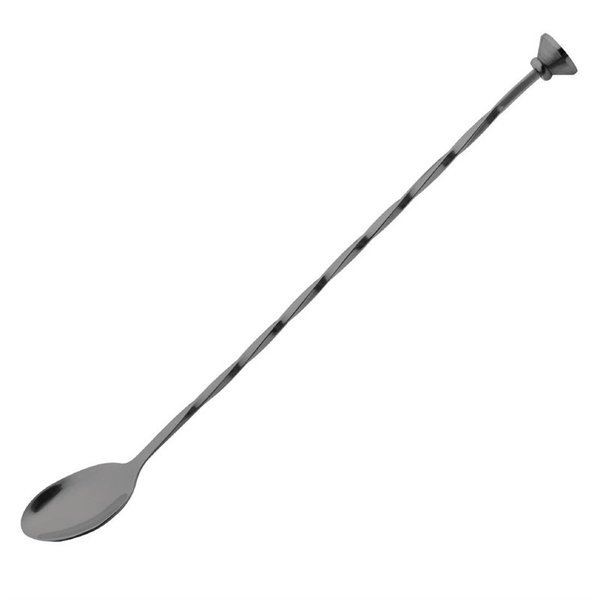 Cocktaillepel RVS zwart |  3,4(b) x 29(l)cm