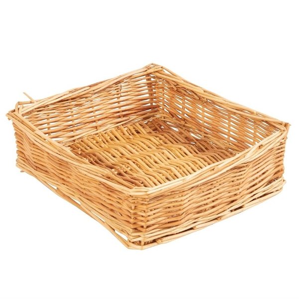 Vierkante wilg tafelmandje | 240x240x70(h)mm