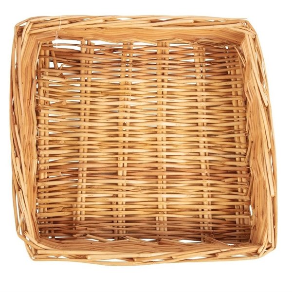 Vierkante wilg tafelmandje | 240x240x70(h)mm