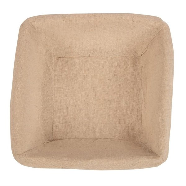 Broodmand riet  met hoes vierkant | 10(h) x 23(b)cm