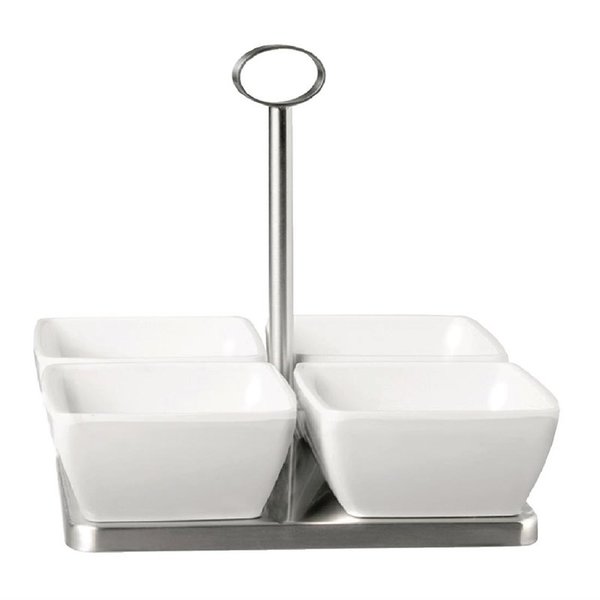 Vierkante melamine kom wit |14cl | 90x90x40(h)mm