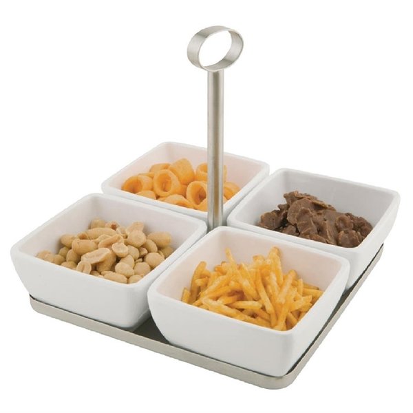 Vierkante melamine kom wit |14cl | 90x90x40(h)mm