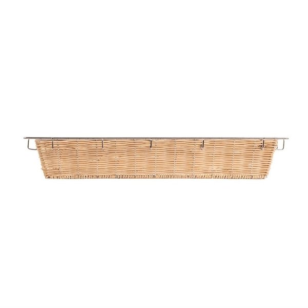 Stapelbare polyrotan mand met frame | 1/1 GN | 530x325x80(h)mm