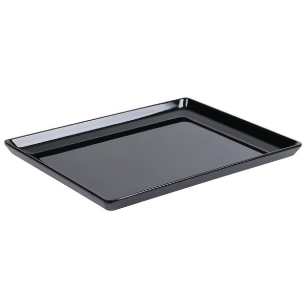 Platte melamine schaal zwart | 1/1 GN | 530x325x30(h)mm