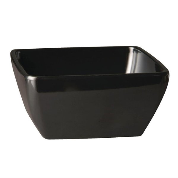 Vierkante melamine kom zwart | 1,5L | 190x190x90(h)mm