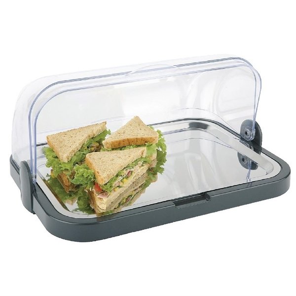 Gekoelde RVS rolltop display enkel | 440x320x205(h)mm
