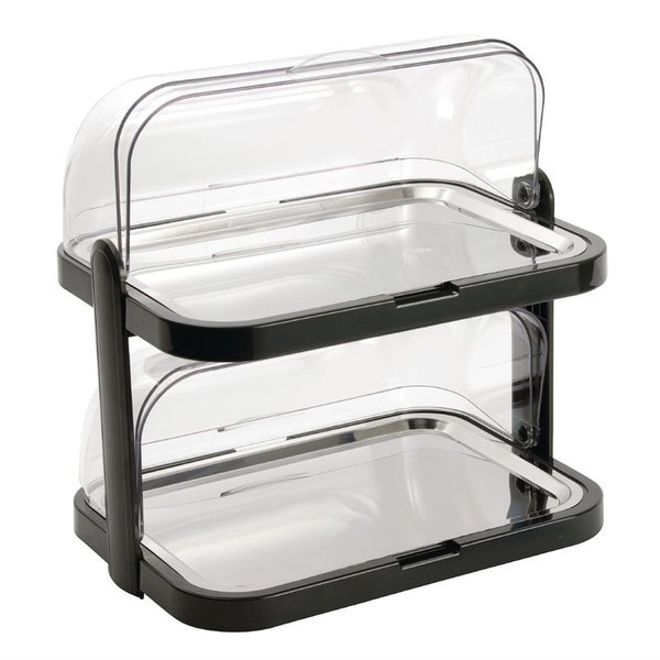 Gekoelde RVS rolltop display dubbel | 440x320x440(h)mm