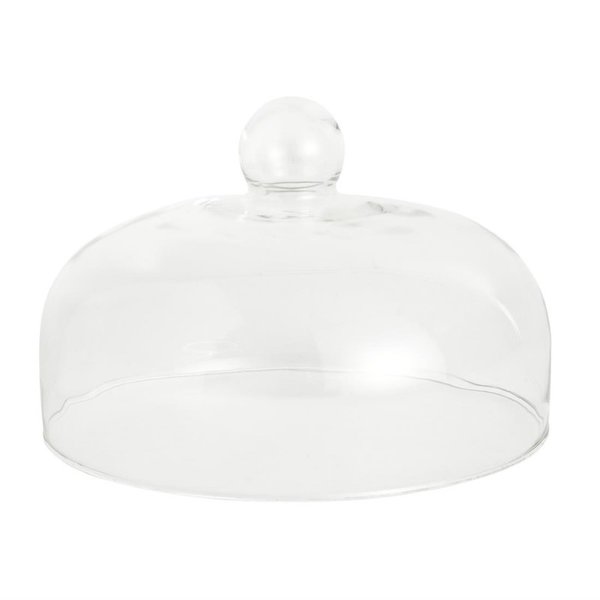 Glazen kap met greep | 17(h) x 26(Ø)cm