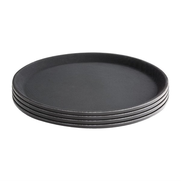 Dienblad | KRISTALLON | Glasvezel | Zwart | Antislip | Stapelbaar | Ø355mm