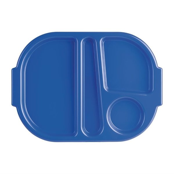 Dienbladenset | KRISTALLON | Polycarbonaat | Blauw | Stapelbaar | 10 Stuks | 375x278x25(h)mm