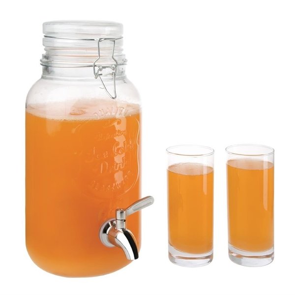 Drankendispenser | Glas | 3.6L | Klemdeksel | 195x145x325(h)mm