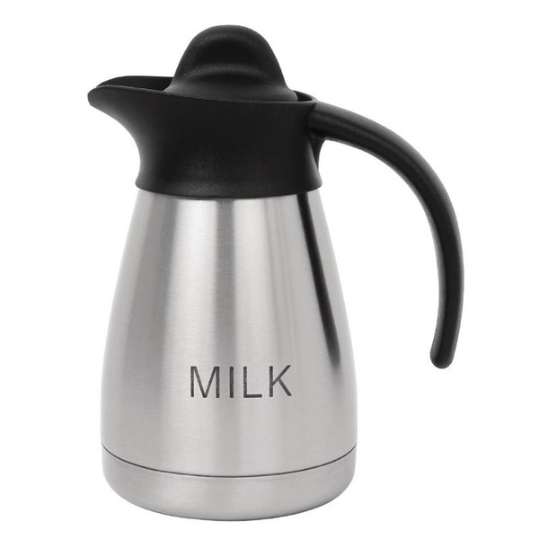 Isoleerkan met schroefdop en opschrift melk | 0,5L | 19,3(h) x 10,5(Ø)cm