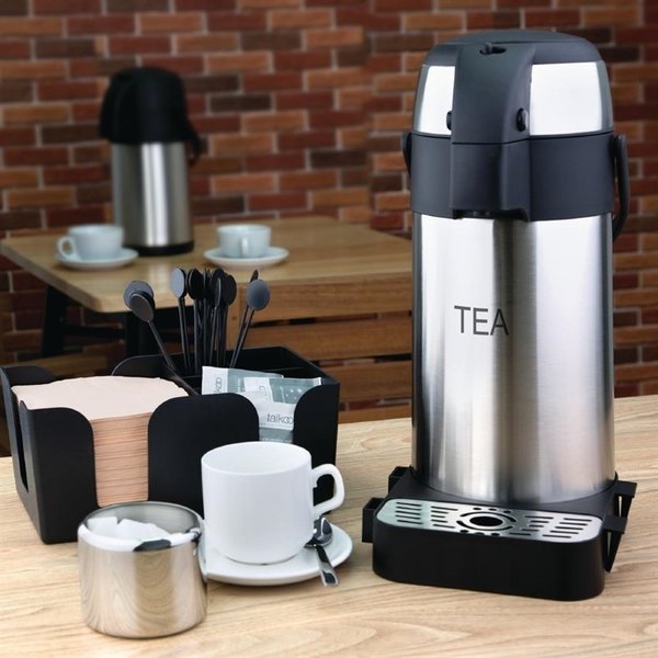 RVS pompkan thee | Dubbelwandig | 3L | 370(h) x 151(Ø)mm