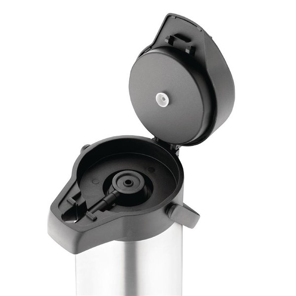 Pompkan RVS  met drukknop | 3L | 39,5(h) x 19,5(Ø)cm