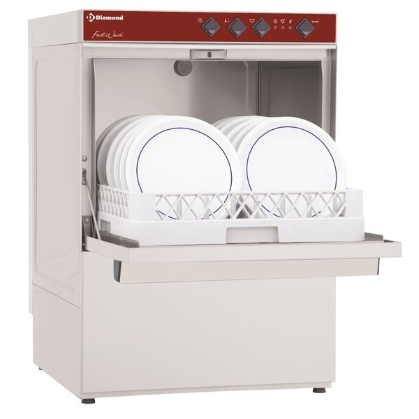 Horeca Vaatwasser | Mand 500x500mm | 400V | Afvoerpomp | Naglanspomp | 580x600x820(h)mm