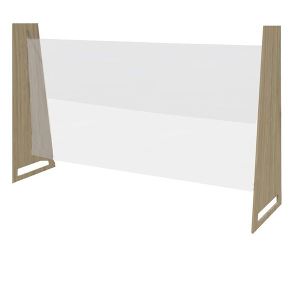 Baliescherm licht eiken | Zelfstaand A model | 1250x300x860(h)mm