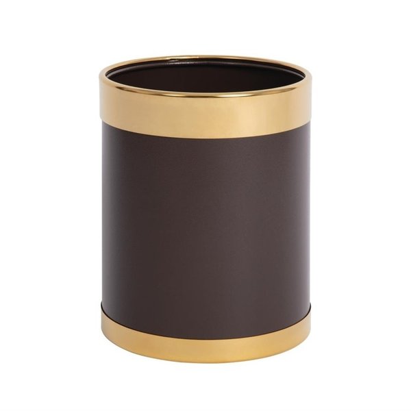 Afvalbak | Metaal (Bruin/Goud) | 10.2L | Open | Ø224x280(h)mm