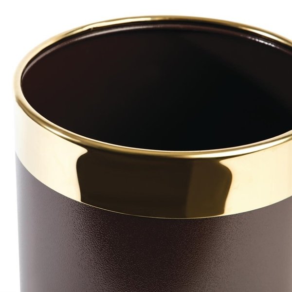Afvalbak | Metaal (Bruin/Goud) | 10.2L | Open | Ø224x280(h)mm