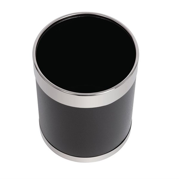 Afvalbak | Metaal (Zwart/Zilver) | 10.2L | Open | Ø224x280(h)mm