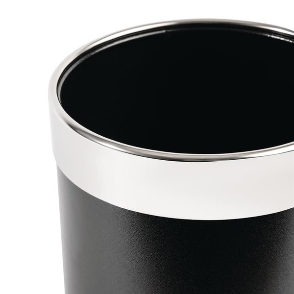 Afvalbak | Metaal (Zwart/Zilver) | 10.2L | Open | Ø224x280(h)mm
